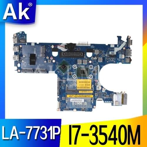 QAM00 LA-7731P I7-3540M For DELL latitude E6230 Laptop Motherboard CN-0WYWKH 0WYWKH WYWKH mainboard