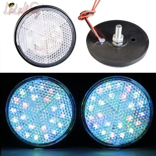 2PCS 12V LED Reflector Lights Tail Brake Stop Turn Signals Blinkers ,Fits For Most Motorcycle, Street Bike, Scooter, Cruiser