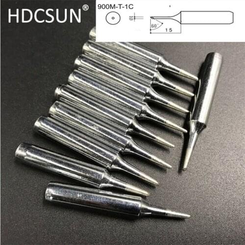High quality 10PCS/Lot 900M-T-1C/2C/3C/4C Soldering iron tip for Saike aoyue yihua 936 852d+ 909D solder tip