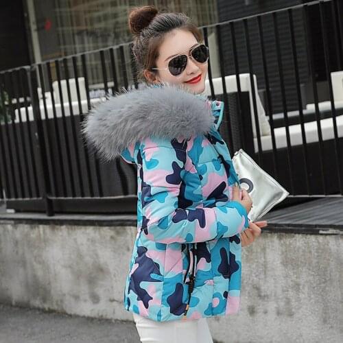 Womens winter jacket Artificial large fur collar female jacket slim cotton-padded long jacket outerwear winter coat parka S-XXX