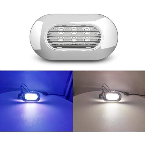 12V LED IP67 Marine Yacht Navigation Waterproof Lamp Stainless Steel White and Blue Stair Light for Boat