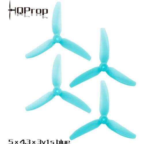 2Pairs HQPROP 5X4.3X3V1S 5043 3-Blade PC Propeller for RC FPV Racing Freestyle 5inch Drones Replacement DIY Parts