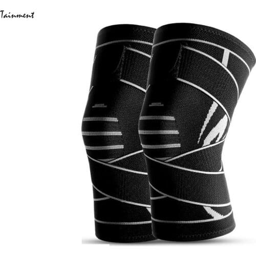 2020 Knee Support Professional Protective Sports Knee Pad Breathable Bandage Knee Pad for Basketball Tennis Cycling Sport 2Pcs