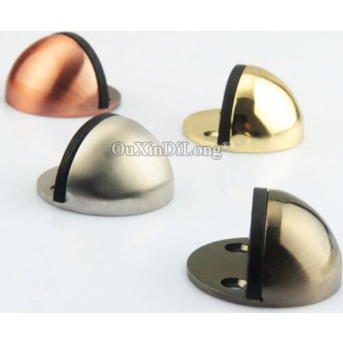 Brand New 4PCS Stainless Steel Door Stop Holder Wall Floor Mount Door Stopper Wedge Silver/Gold/Bronze/Red Bronze