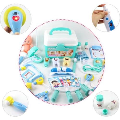 44 Pcs/Set Girls Role Play Doctor Game Medicine Simulation Dentist Treating Teeth Pretend Play Toy For Toddler Baby Kids