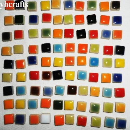 600PCS/600Gram/Lot Mix 0.95cm Ceramic mosaic tile Scramble tiles Porcelain mosaic Craft material Adult DIY Arts and crafts OEM
