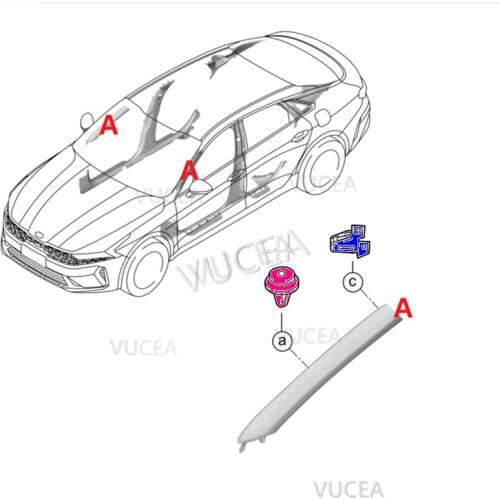 A-pillar trim panel buckle For Hyundai Sonata Kia k5 Optima 2020 2021 858593S800 85859-3S800 823152P000 82315-2P000 a+c