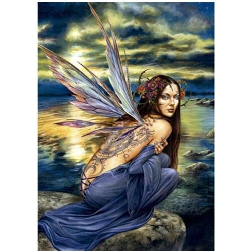 Women diamond painting butterfly beauty girl full drill rhinestone embroidery picture mosaic sticker dimond tapestry wall paper