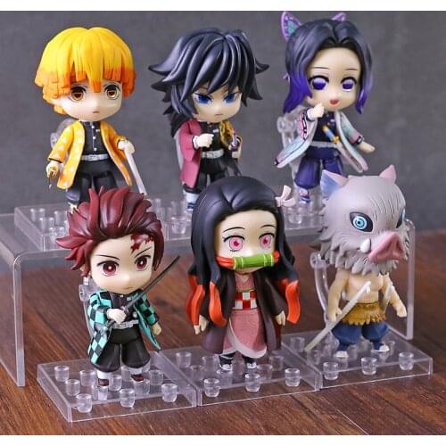 Anime 1/10 Scale Painted Figure Demon Slayer Kamado Tanjirou Nezuko Agatsuma Zenitsu Kochou Shinobu Mini Action PVC Figure Toys