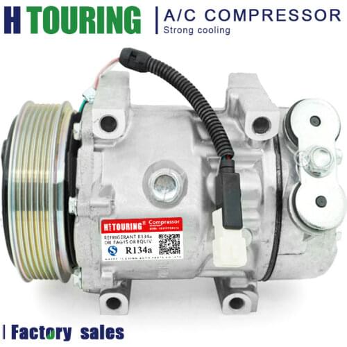 Sd7v16 car ac compressor for Peugeot 206 306 406 806 607 807 for Citroen C5 C8 9645306580 6453CL 9626902180 6453JF 1237 1211 6PK