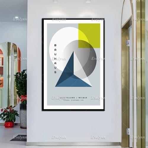 Bauhaus Exhibition Poster Geometric Abstract Good Design Prints, Helvetica,Product Design, Modern Art, Architecture Home Decor
