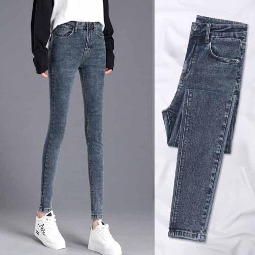 Ff8501 2019 new autumn winter women fashion casual Denim Pants slim womens clothing ripped jeans for women