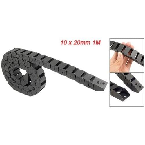 Transmission Chains 10 x 20mm 1M Open On Both Side Plastic Towline Cable Drag Chain