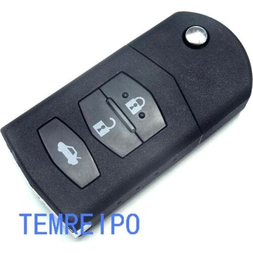 3 Buttons Flip Remote Key Case Shell for Mazda 2 3 5 M6 Replace Original Flip Mazda Key Shell