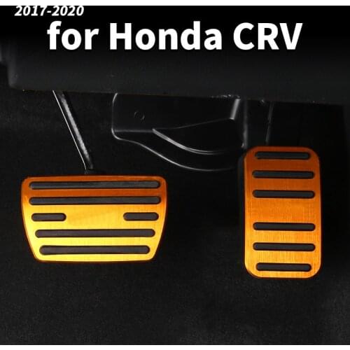 Aluminum Alloy Car Styling Accelerator Gas Pedal Brake Pedal Cover Non Slip Pad AT For Honda CRV CR-V 2017 2018 2020 Accessories