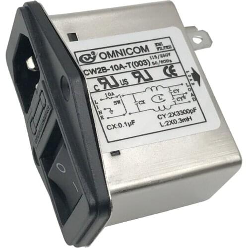 Filter au dio power purifier 220V anti-jamming EMI filter DC socket 12V ve hicle CW2B-10A