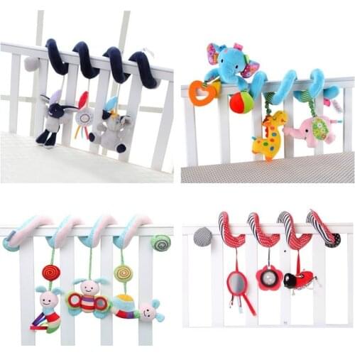 Newborn Baby Toys 0-12 Months Soft Infant Stroller Toys Animal Comfort Bed Hanging Educational Baby Rattle Mobile Toys