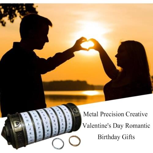 Code Lock Toys Metal Cryptex Locks Retro Wedding Gifts Valentines Day Gift Letter Password Escape Chamber Props