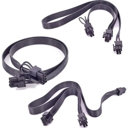 PCI-e 6 Pin to 2 Ports 6+2 Pin 8 Pin Power Supply Cable for Cooler Master Silent Pro Gold 1200W M2 1500W 1000W 850W