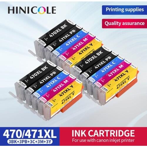 HINICOLE For Canon 470 471 PGI470 CLI471 PGI 470 CLI 471 Compatible Ink Cartridge for Canon PIXMA MG5740 MG6840 TS5040 TS6040