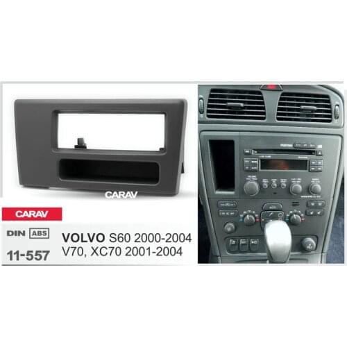 CARAV 11-557 Top Quality Radio Fascia for VOLVO S60 V70 XC70 (with pocket) Stereo Fascia Dash CD Trim Installation Kit