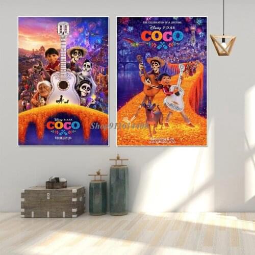Disney Coco Cartoon Wall Art Canvas Painting Anime Moive Poster and Prints Kids Living Room Stickers Pictures Home Decor Nordic