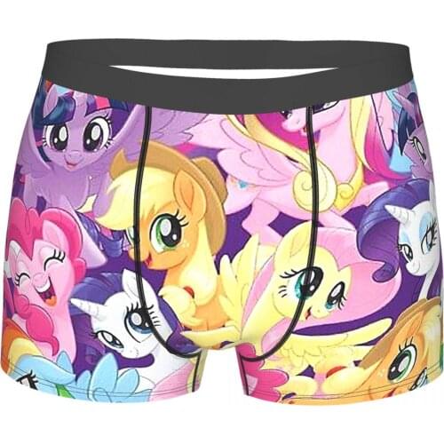 Ponies My Little Pony Underpants Breathbale Panties Male Underwear Print Shorts Boxer Briefs
