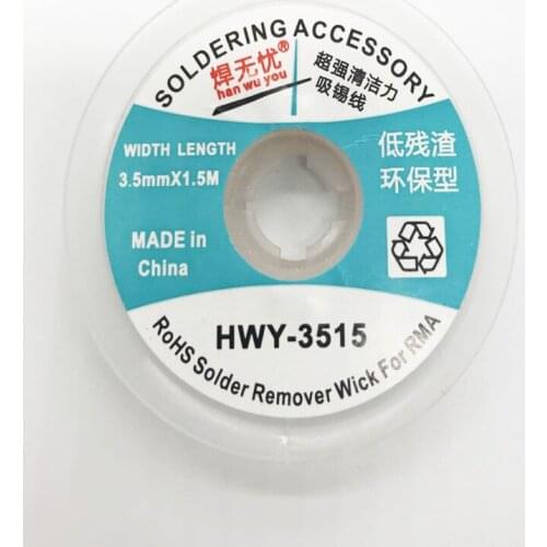 1PC Desoldering Braid Solder Remover Wick BGA Desoldering Wire Bra Worldwide 3.5mm