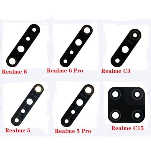Original rear back camera lens glass replacement for Realme 6 6 Pro 5 5 Pro C3 C15