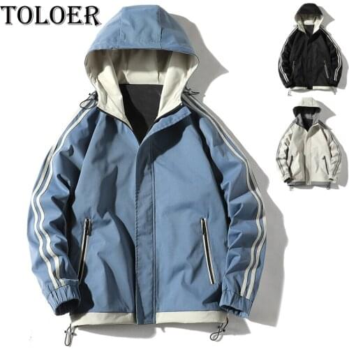 2021 Autumn Stripe Jacket New All-match Preppy Style Baseball Hoodie Women Mens Loose Thin Jackets Casual Lovers Streetwear Coat