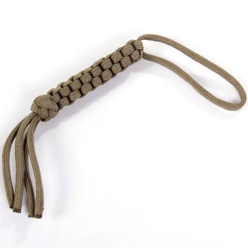 Paracord Square Weave Knife Lanyard--Khaki