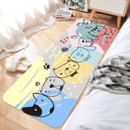 Bedroom Bedside Carpet Long Living Room Children Girls Cute Area Rugs Non-slip Kitchen Modern Floor Mat Soft Doormats Home Decor