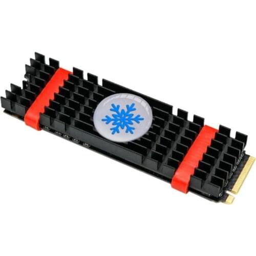 M2 Heatsink Aluminum Radiator Extruded Heatsink for PCIe NVMe NGFF 2280 SSD Heat Dissipation Cooling Cooler Silicone Thermal Pad