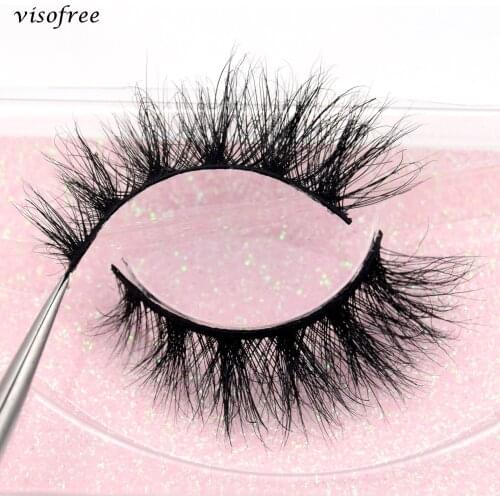 Visofree Makeup Eyelashes 3D Mink Lashes Fluffy Soft Wispy Volume Natural long Cross False Eyelashes Eye Lashes Reusable Eyelash