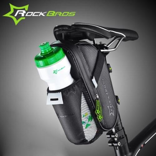 ROCKBROS Bicycle Bag Folding MTB Road Bike Tail Rear Seatpost Saddle Bottle Bags Portable Seat Pouch Package BMX Accessories