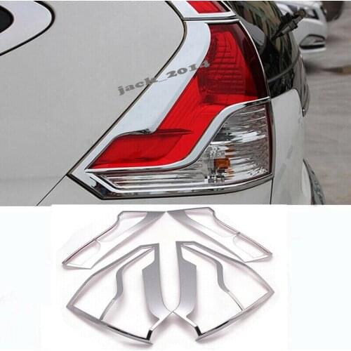 Silver ABS Chrome Rear Light Lamp Tail Light Lamp Cover Trim For Honda CRV 2012 2013 2014