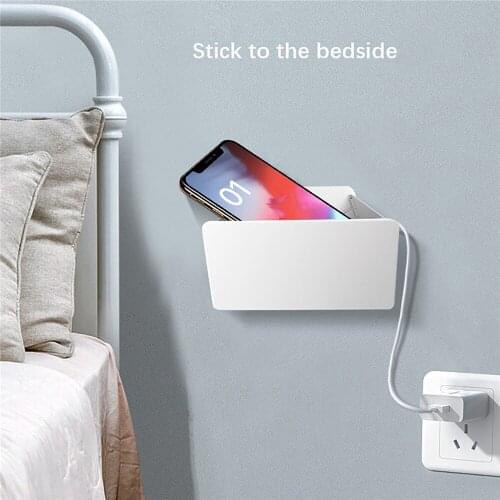 Foldable Storage Box Organizer Mount Stand Holder Wall Mount Handle Hanger Bracket Earphone Wall Mount Holder