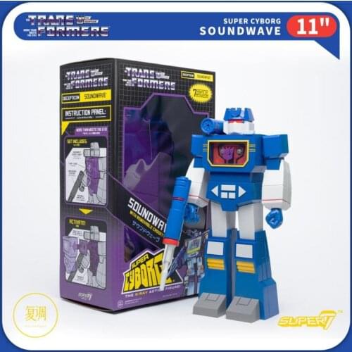 Super7 Transformers Soundwave G1 Super Cyborg Movies and Tv Collectible Model Action Figure Toy Doll Gift