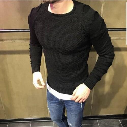 Mens Jersey Sweater Fashion England Daliy Pullovers Autumn Winter Warm Thick solid Clothes Cotton Knitted Casual Male Sweaters