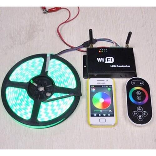 WIFI RGB Controller Dimmer Android IOS APP Cellphone Mobile DC 5V 12V 24V Wireless IR Remote FOR LED Strip Magic Dream Color
