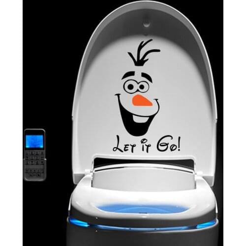 Funny snowman olaf let it go wall stickers bedroom window home decor disney frozen wall decals vinyl mural art free shipping