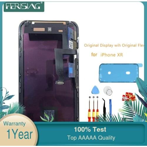 XR OEM LCD Display With Flex For iphone XR LCD Screen Display Factory Part Glass Touch Panel Original TP Digitizer Assembly
