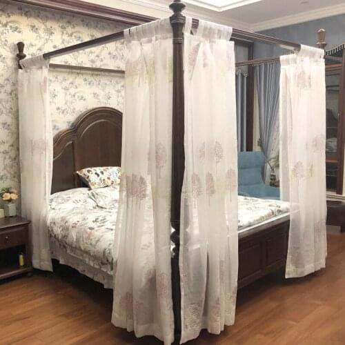 2019 Europe Embroidered Bed Canopy Netting Curtain Custom-made Thicken Quality Decoration Mosquito Landing Square Net Bedding