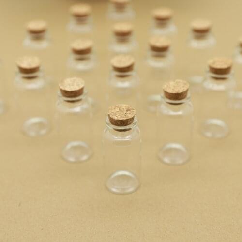 50 pcs/lot 30*60mm 25ml Glass Bottle with Cork Test Tube stash Glass Jars Empty Tiny Bottles Stopper Spice Storage Diy Gift