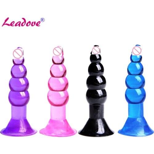 4pcs/lot Silicone Jelly Butt Plug For Anal Sex Toys Sex Products Anal Pussy Pump Sex Toy Bead for Women Men GS0145