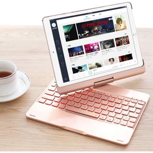 IPad 9.7 Case with Keyboard for 2018&2017 iPad 9.7,iPad Pro 9.7,iPad Air 1,iPad Air 2 - Built-in 7 Colors Breathing,360 Degree