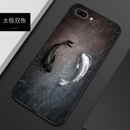 Embossed vintage East Asian Chinese Japanese case FOR IPHONE 7 8 Plus cover