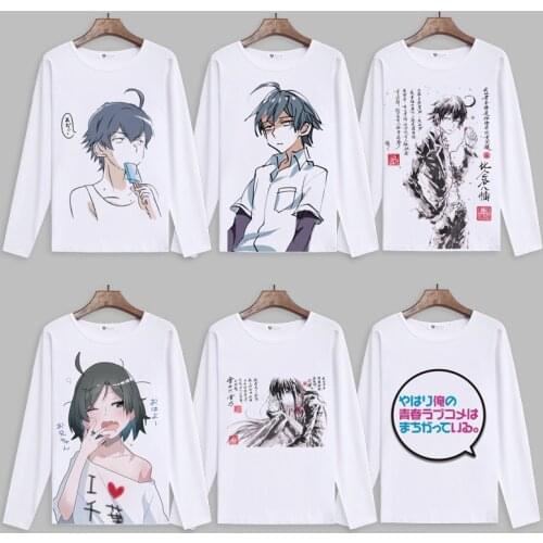 After all my youth romantic comedy is wrong Cosplay T Shirt Yukinoshita Yukino Spring Autumn Long Sleeves T-Shirt Anime Top Tee
