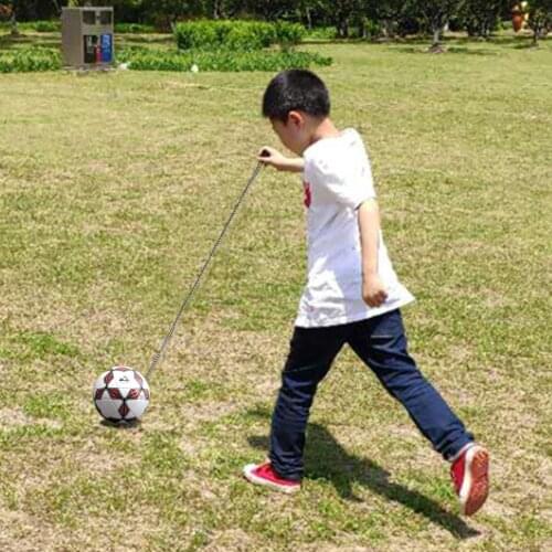 Soccer Ball with Rope Auxiliary Childrens Training Balls Kick Back Football School Sport Training Balls Equiment