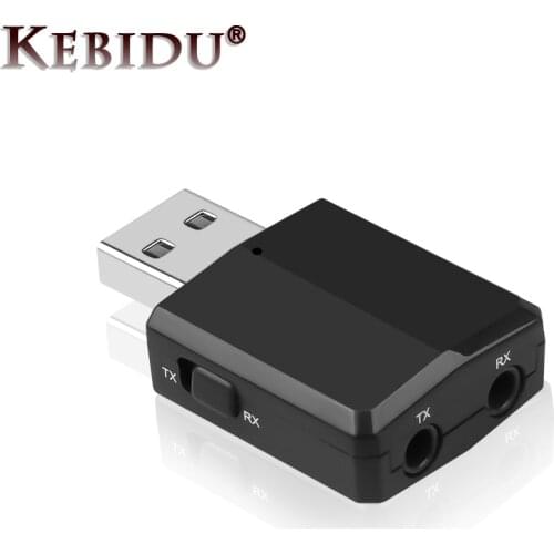 Kebidu USB Bluetooth Adapter For Car 3.5mm Jack Aux Bluetooth 5.0 Receiver Speaker Audio Music Wireless Transmitter Adapter